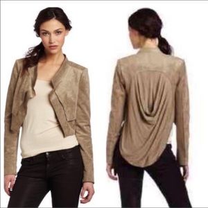 BCBG MAXAZRIA suede crop jacket